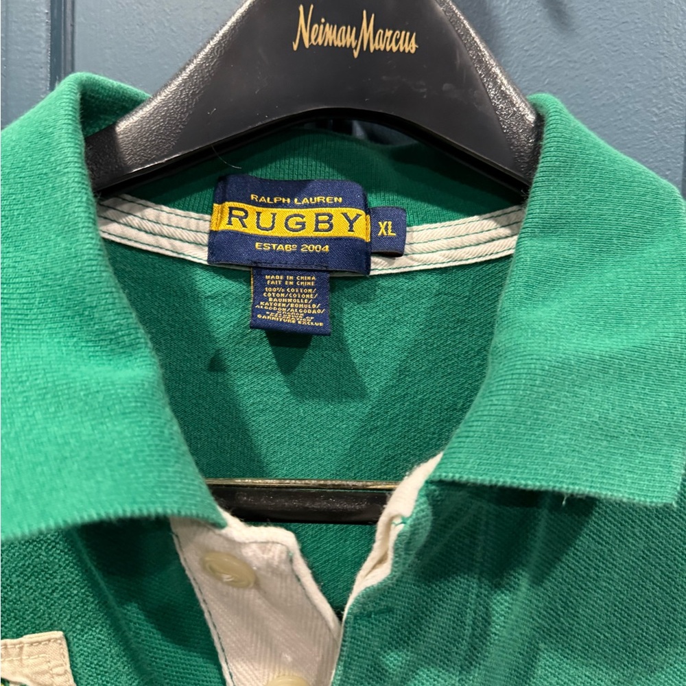 Ralph Lauren Green Rugby Polo - Picture 2 of 3